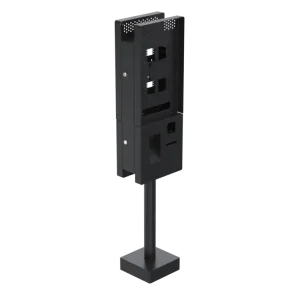 Ergonomic Solutions QSRK27MTD001-02 – kaksipuolinen 27" MicroTouch QSR -kioski skannerilla, musta