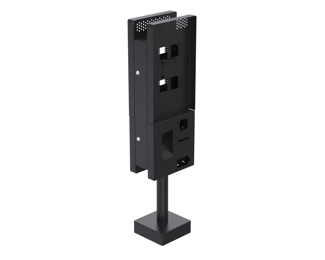 Ergonomic Solutions QSRK27MTD002-02 - Dual sided Microtouch QSR kiosk w/ scanner Low profile - Image 2