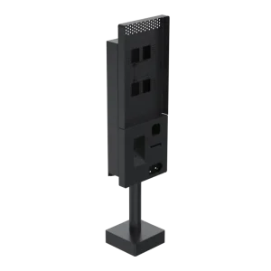 Ergonomic Solutions QSRK27MTS002-02 - Single sided Microtouch QSR kiosk w/ scanner Low profile
