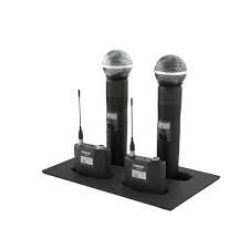 Heckler H931-BK – Console Insert kahdelle Shure SBC200 -latausasemalle ja mikrofonille, musta