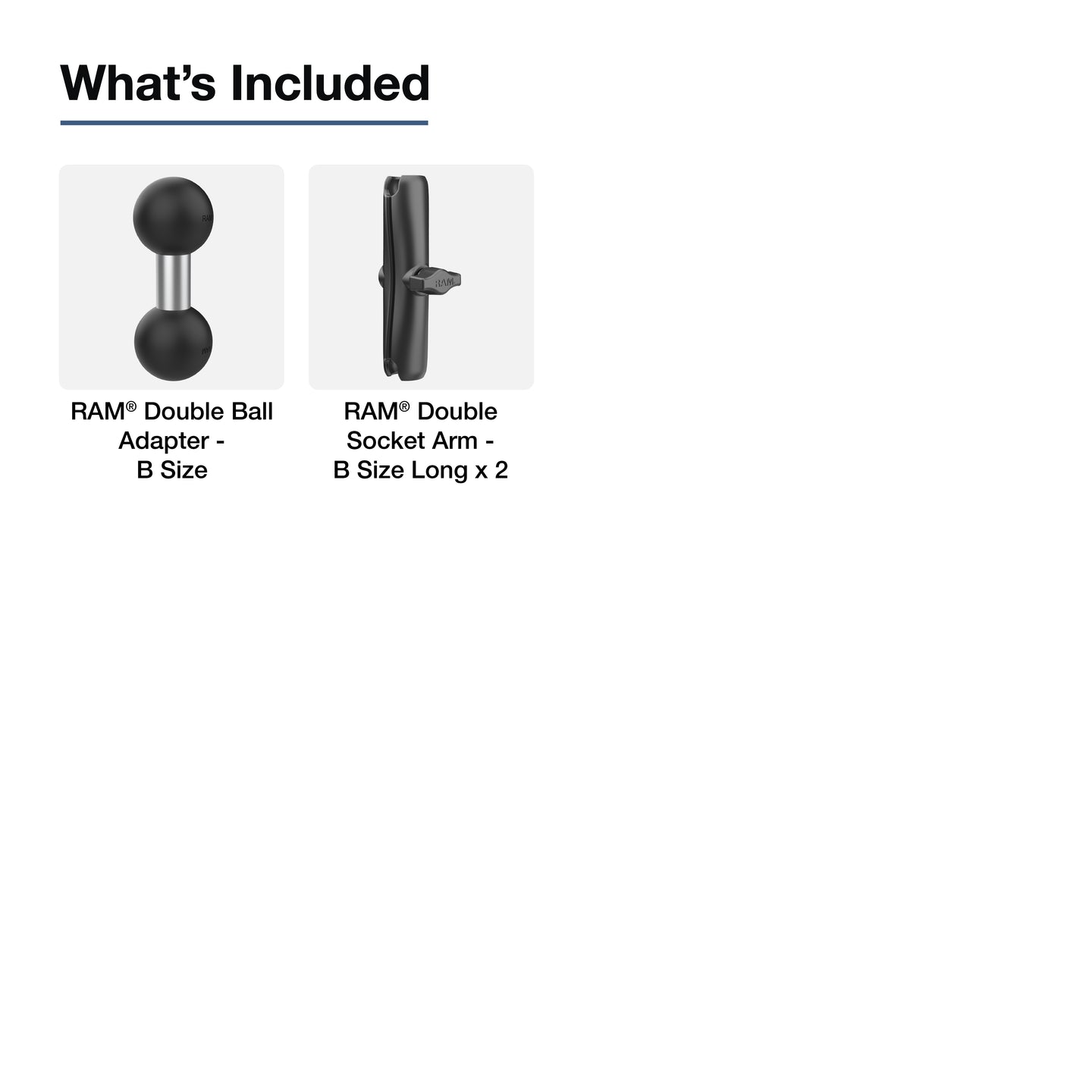 RAM Mount RAM-B-201C-201CU - Dual Long Double Socket Arm 13″, B-koko 1″ - Image 3