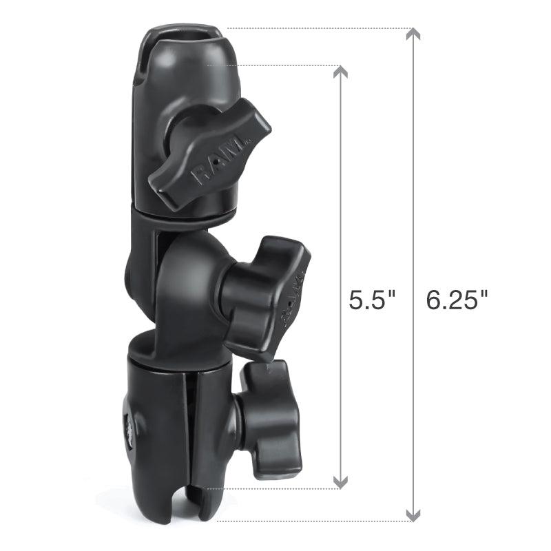 RAM Mount RAP-200-2U - Double Socket Swivel & Ratchet Arm, C-koko 1,5″, 360° + 180° säätö - Image 2