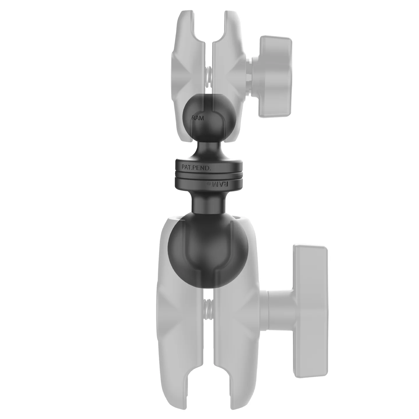 RAM Mounts RAP-BC-230U - Double Ball Adapter, C-koko 1,5″ – B-koko 1″, komposiitti - Image 2