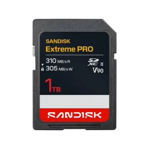 SANDISK SDSDXDE-1T00-GN4IN – Extreme PRO SD UHS-II V90 1TB, 310 MB/s luku / 305 MB/s kirjoitus
