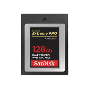 SANDISK SDCFEB-128G-GN4NN – Extreme PRO CFexpress 4.0 Type B 128GB, PCIe Gen4, 3700 MB/s luku / 3500 MB/s kirjoitus