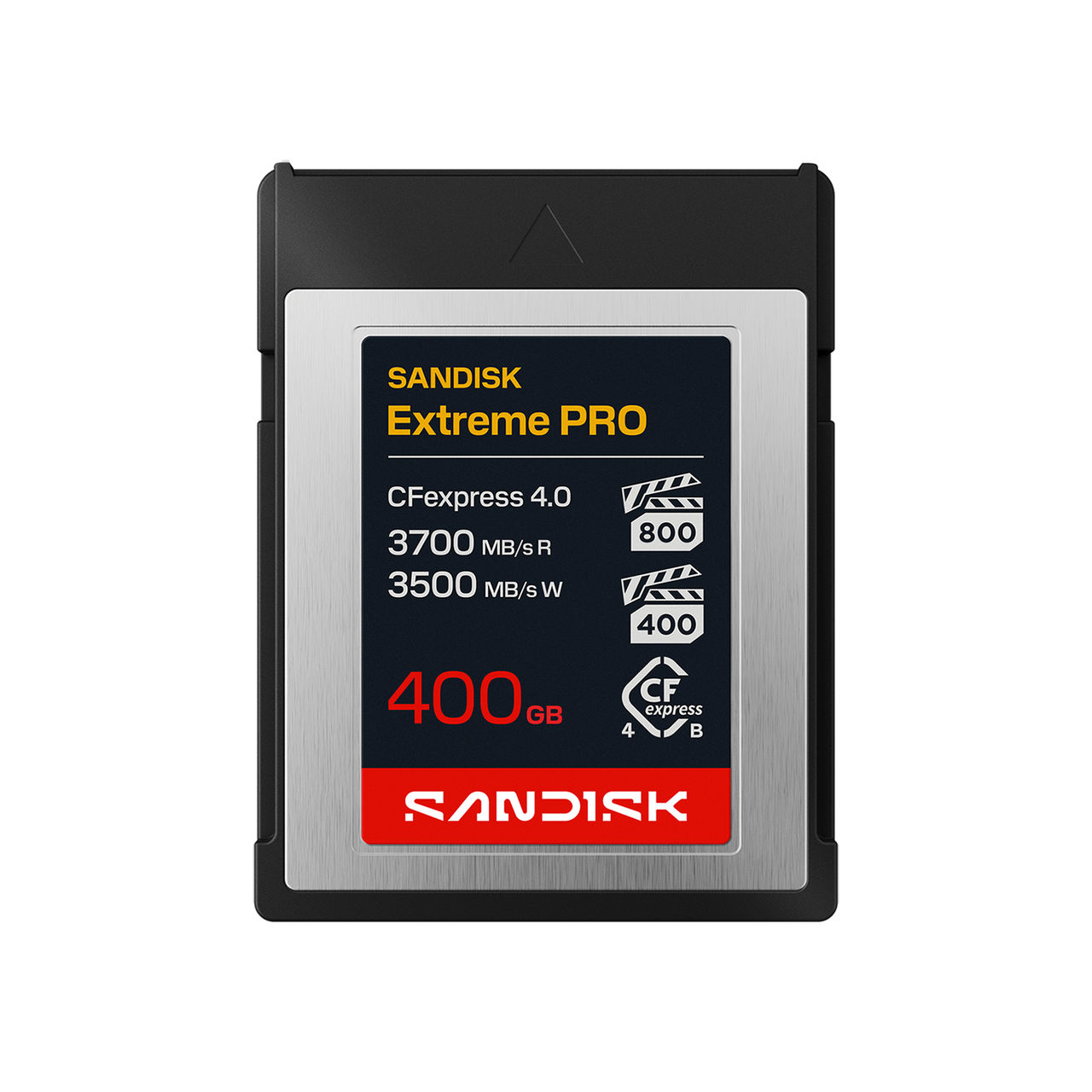 SANDISK SDCFEB-400G-GN4NN – Extreme PRO CFexpress 4.0 Type B 400GB, PCIe Gen4, 3700 MB/s luku / 3500 MB/s kirjoitus
