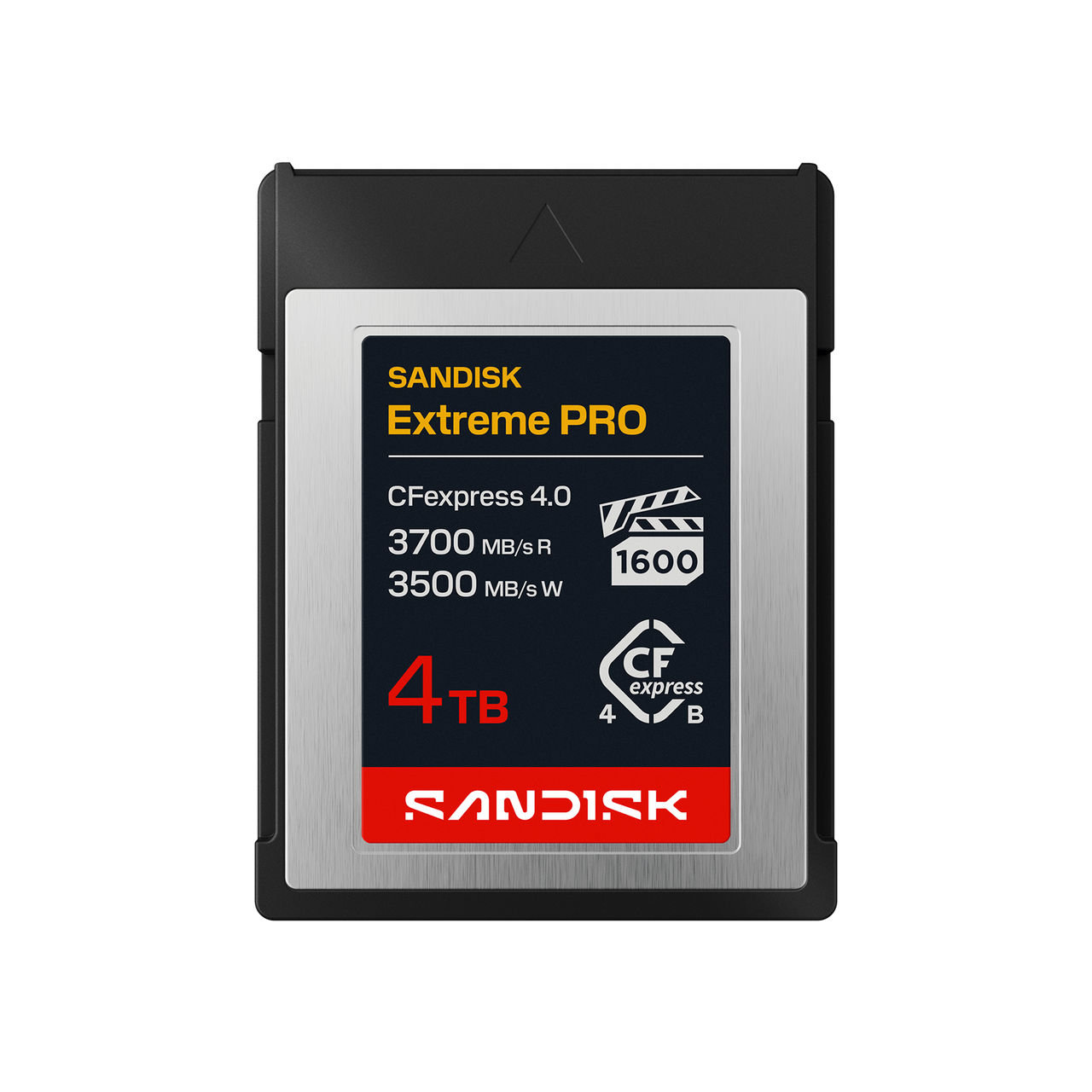 SANDISK SDCFEB-4T00-GN4NN – Extreme PRO CFexpress 4.0 Type B 4TB, PCIe Gen4, 3700 MB/s luku / 3500 MB/s kirjoitus