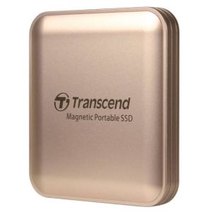 Transcend TS1TESD420G - ESD420, 1 Tt ulkoinen SSD, MagSafe-yhteensopiva, USB-C 20Gbps, Champagne Gold