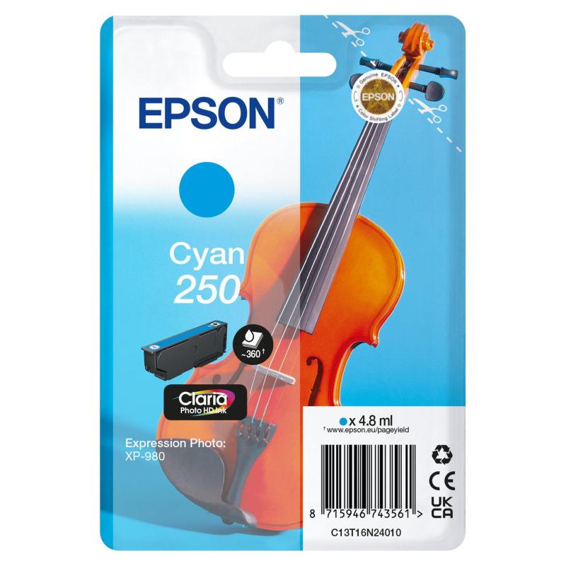 Epson C13T16N24020 250 Violin syaani 4,8 ml RF/AM Tag mustekasetti