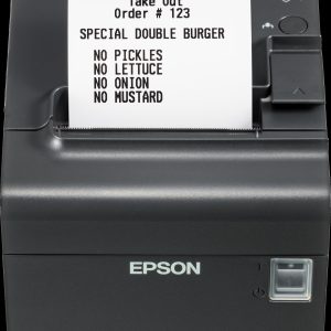 Epson C31C412682 TM-L90LF (682) taustapaperiton etikettitulostin, RS-232 ja USB, tummanharmaa