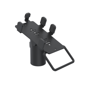 Ergonomic Solutions PAX025-DM – PAX Q25 -kiinnitysratkaisu, valmistajan musta sarjakuva; tilattava väri määräytyy tuotekoodin mukaan.