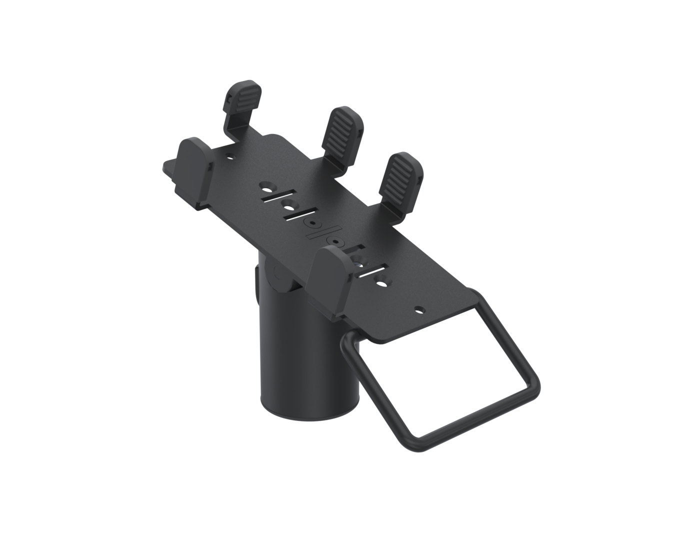 Ergonomic Solutions PAX025-DM-32 – PAX Q25 DuraTilt SP1 -kiinnitysosa kahvalla, valmistajan musta sarjakuva; tilattava väri valkoinen