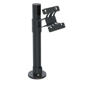 Havainnekuva: Ergonomic Solutions SPV1301 Arc VESA 75/100 -näyttöteline, 400 mm pylväs ja sivukiinnitys; kuvassa musta versio, tuotteen väri määräytyy SKU:n mukaan