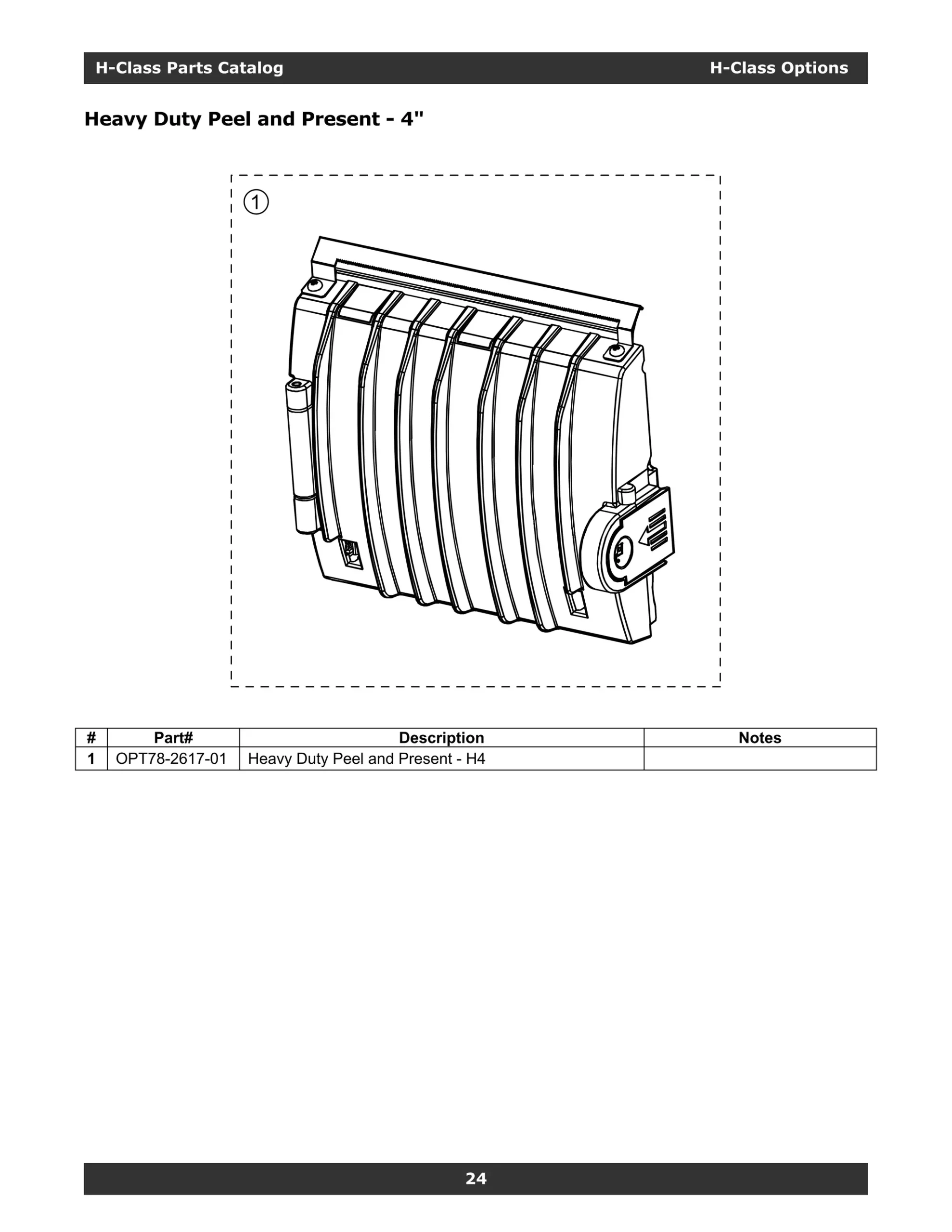 Honeywell OPT78-2617-01 – H-Class H4 heavy duty -irrotusmoduuli, räjäytyskuvan positio 1