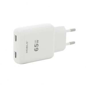 Mobilis 020039 Energia 65 W GaN-verkkolaturi kahdella USB-C-portilla