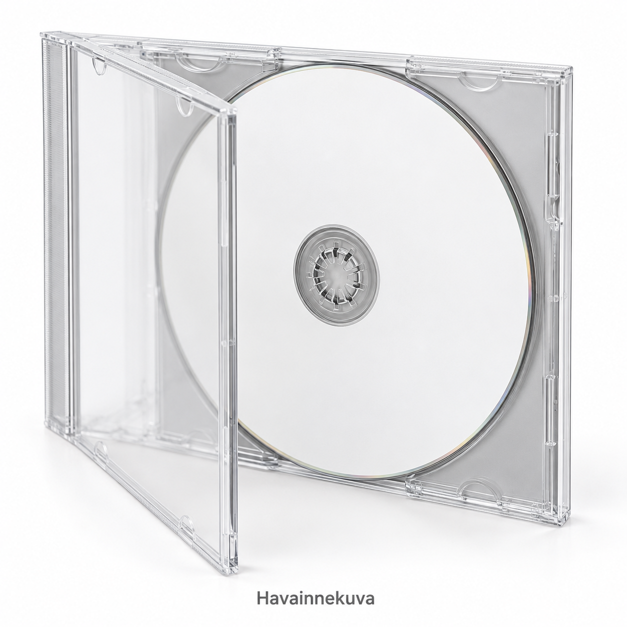 Ohjelmiston CD-levy ja kotelo – havainnekuva