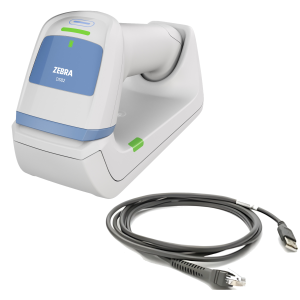 Zebra DS8288-HCBU210PSAW terveydenhuollon PowerCap-USB-paketti vakiotelakalla
