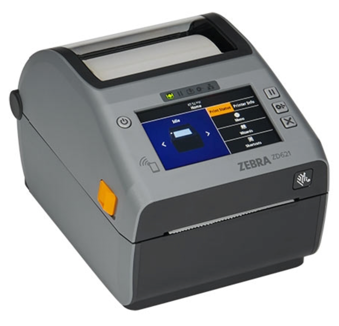 Zebra P1112640-074 – käyttökohteen havainnekuva LCD-näytöllisestä ZD621d-tulostimesta, ei erillisestä sisäkannesta